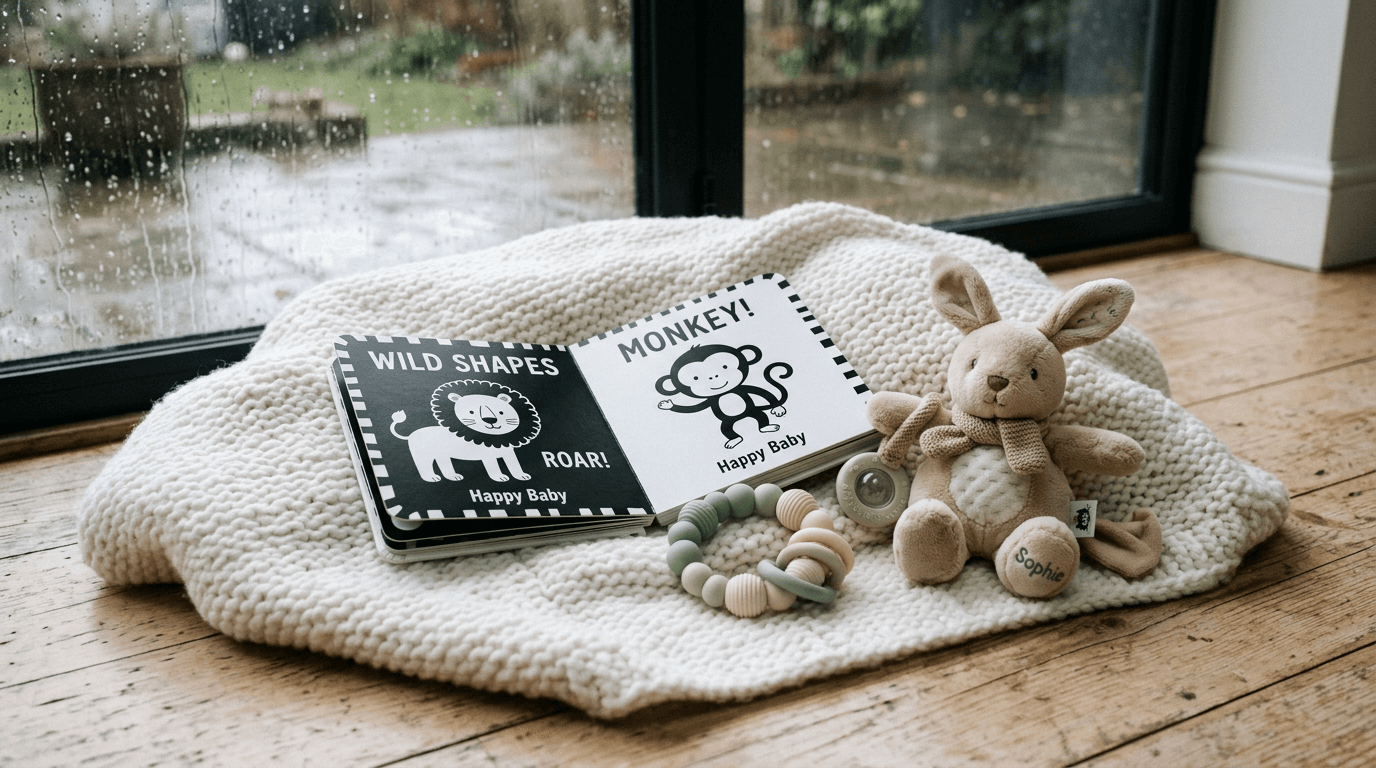 Regendag activiteiten voor je baby van 0-3 maanden: wat écht werkt binnenshuis