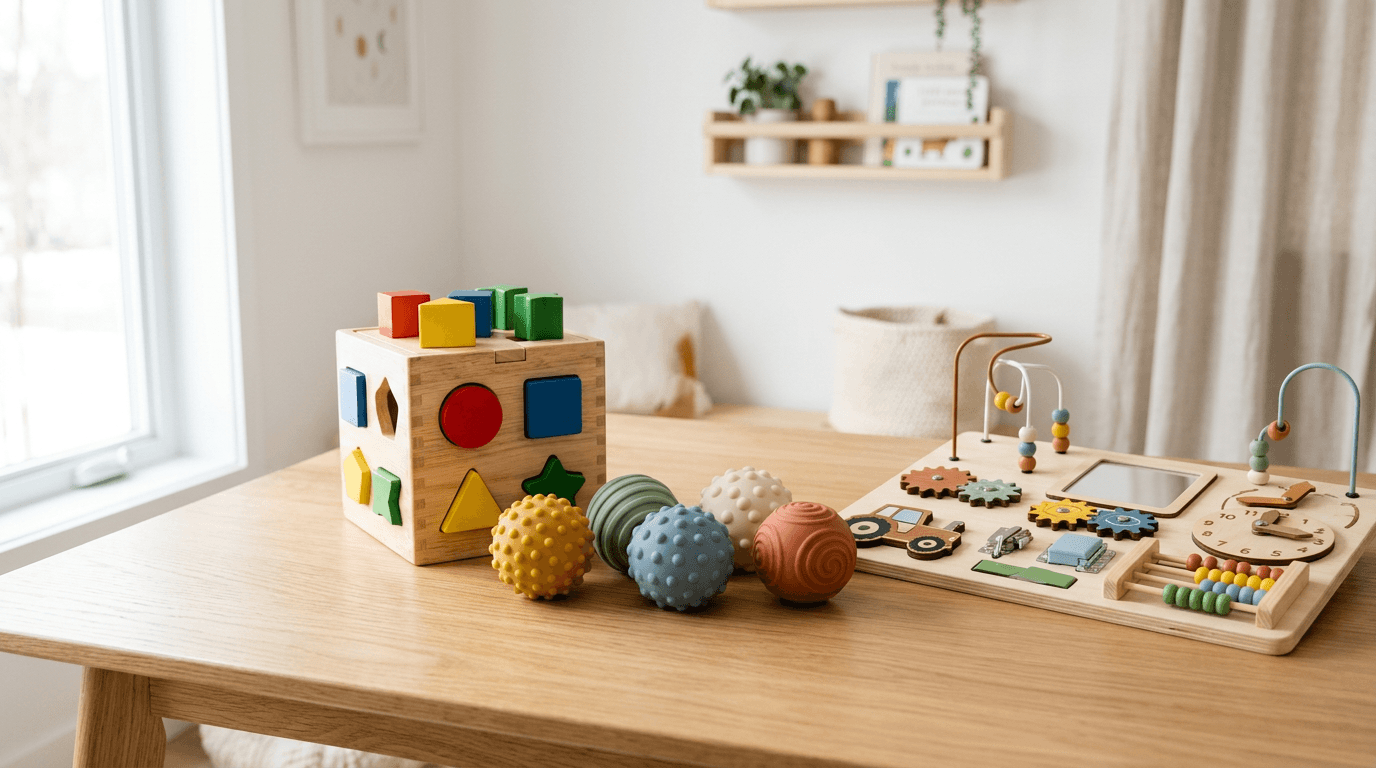 Sensorische ontwikkeling: wat er echt in je baby's brein gebeurt (en wat speelgoed daarin doet)