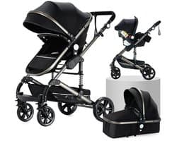 Innovastore 3-in-1 Kinderwagen Zwart