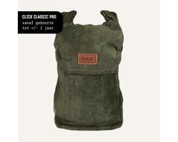 ByKay Click Classic - draagzak baby - ergonomisch - newborn tot 2 jaar - tot 18kg - comfortabel en snel - groen - Rib Moss Green