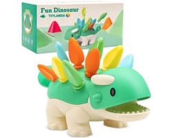 Toylandia Dino - Dinosaurus Fijne Motoriek kleuters - Sensorisch speelgoed baby 6 maanden 0 jaar - Baby Speelgoed 1 jaar meisjes cadeau - Sinterklaas cadeautjes Montessori speelgoed Meisjes speelgoed 2 jaar jongens - Kinderspeelgoed Peuter