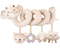 Baby Activiteit Spiraal - Kinderwagen Speelgoed - Ontwikkeling Stimuleren - Veelzijdig Ophangsysteem - 25 cm Lang - Multicolor