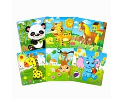 Houten Puzzelset 6 stuks