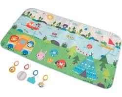 Extra Grote Fisher-Price Avonturen Speelmat - 152 cm - met Activiteiten en Speelgoed voor Baby's