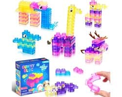 Namajunas - 40 zachte bouwblokken voor peuters - Stapelblokken - Baby speelgoed blokken - Sensorisch speelgoed - Montessori speelgoed - Samendrukbaar & Rekbaar bouwsets - Blokpuzzelspel - Fidget toys volwassenen & kinderen - Niet geschikt voor LEGO