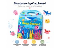 Montessori Activiteitenboek Oceaan - Montessori Speelgoed 1-3 jaar - Baby Speelgoed - Busy Board voor Peuter - Sensorisch speelgoed 12 maanden Jongens en Meisjes - Reisspeelgoed voor in de Auto