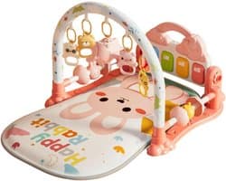 Baby Activiteit Speelmat - Peuter Fitness Speelgoed - Ontwikkeling Stimuleren - Met Pedaal Piano - 49 x 72 cm - Multicolor
