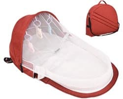 Opvouwbaar Baby Bedje - Draagbare babybedje - zacht en opvouwbaar reiswieg - baby reizen wieg slaapbed met speelgoed - opvouwbare anti-druk muggennet wieg baby pasgeboren slaper