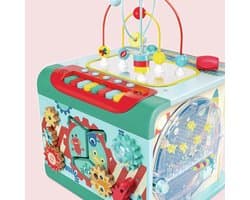 Hape Magische Activiteitenkubus - Speelkubus met Geluid, Muziek en 5 Speelvlakken voor Baby en Peuter 12M+