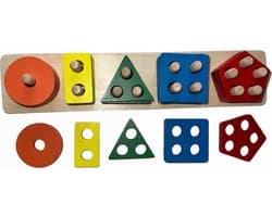 The Baby Supply Montessori speelgoed voor 1 tot 3 jaar Houten sorteer- en stapelspeelgoed