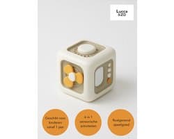 Sensorische Activiteiten Kubus – Montessori Fidget Speelgoed voor onderweg – 6-in-1 Motoriek Blokken – Rustgevend Prikkel Speelgoed voor Baby’s & Peuters – Stimuleert Ontwikkeling - Lucca &Zo®