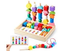 Montessori Rijg- & Stapelspel Hout